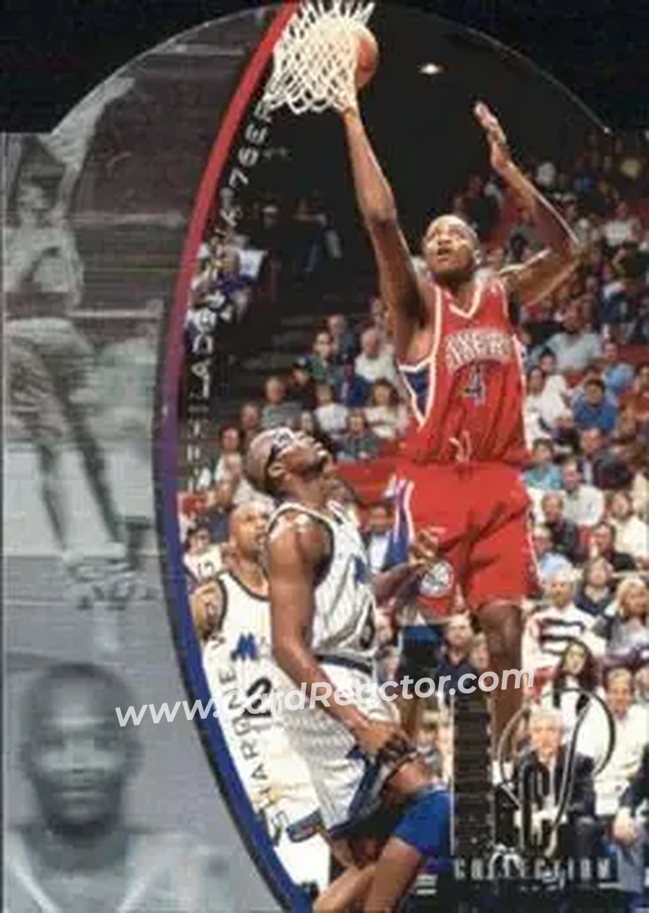 1994-95 SP - Holoviews Die Cut #DPC18 - Sharone Wright - Philadelphia 76ers - Front 1994-95 SP - Holoviews Die Cut #DPC18 - Sharone Wright - Philadelphia 76ers - Front