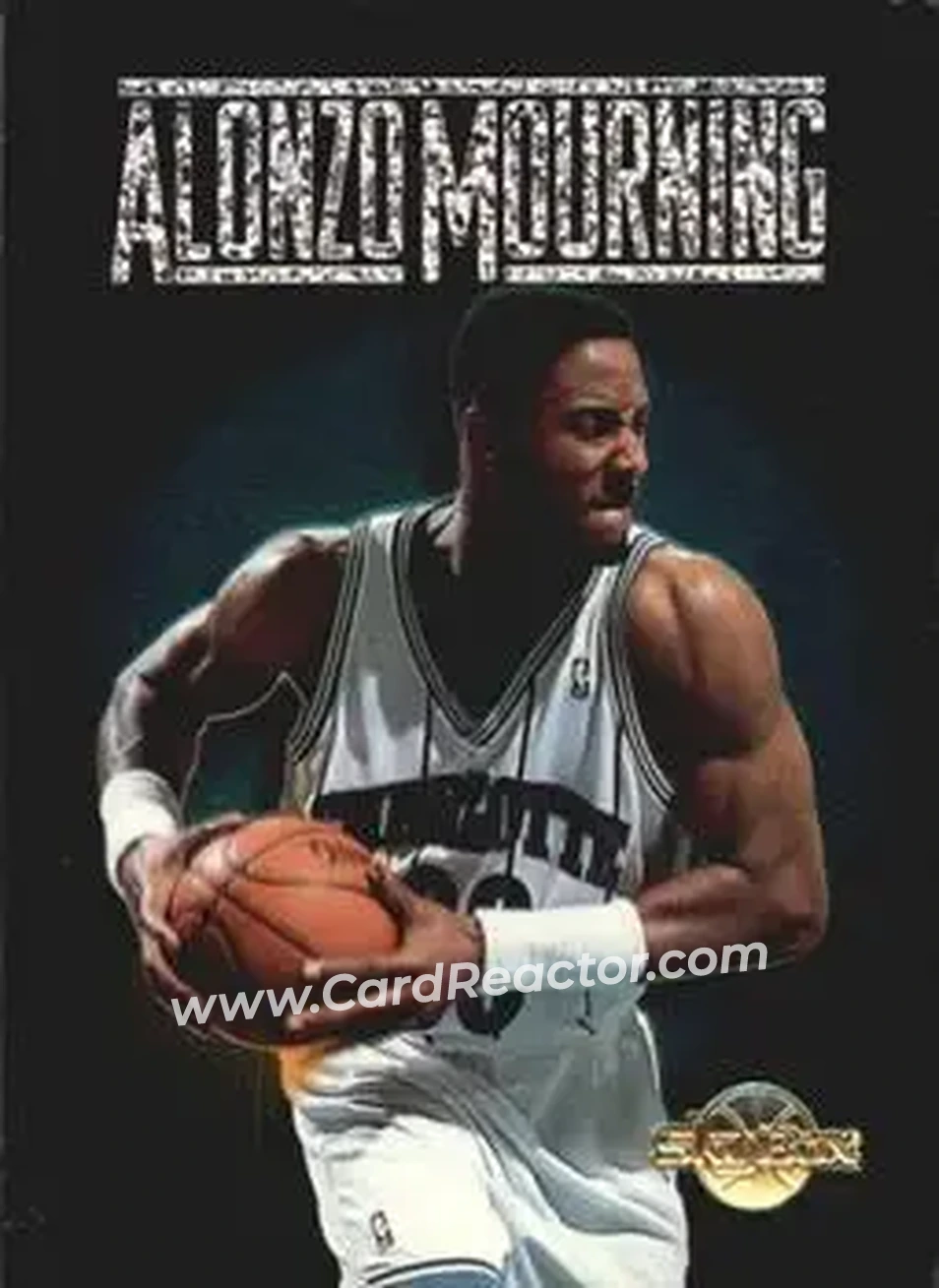 1994-95 SkyBox Premium - Center Stage #CS9 - Alonzo Mourning - Charlotte Hornets - Front