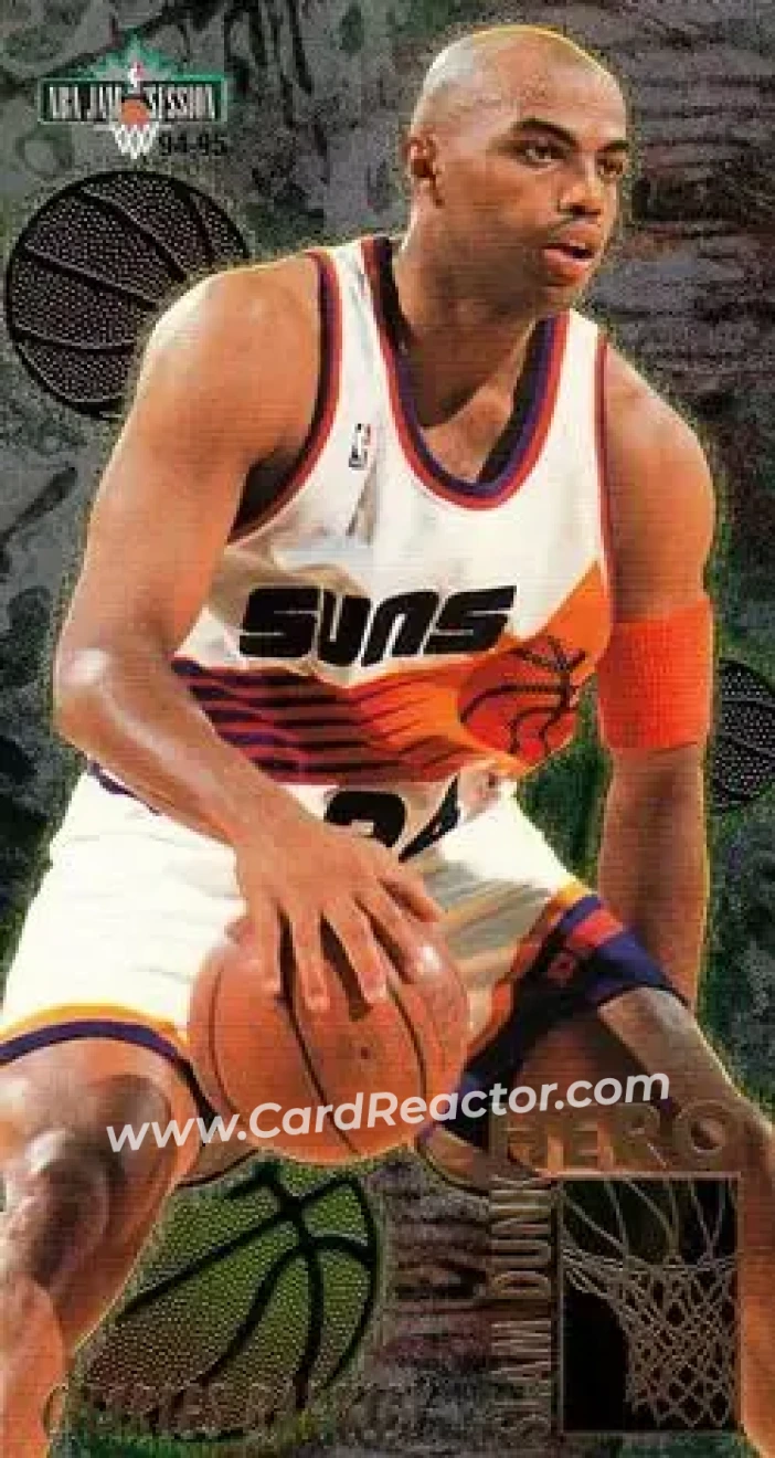 1994-95 Jam Session - Slam Dunk Heroes #1 - Charles Barkley - Phoenix Suns - Front 1994-95 Jam Session - Slam Dunk Heroes #1 - Charles Barkley - Phoenix Suns - Front