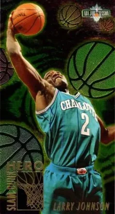 1994-95 Jam Session - Slam Dunk Heroes #2 - Larry Johnson - Charlotte Hornets