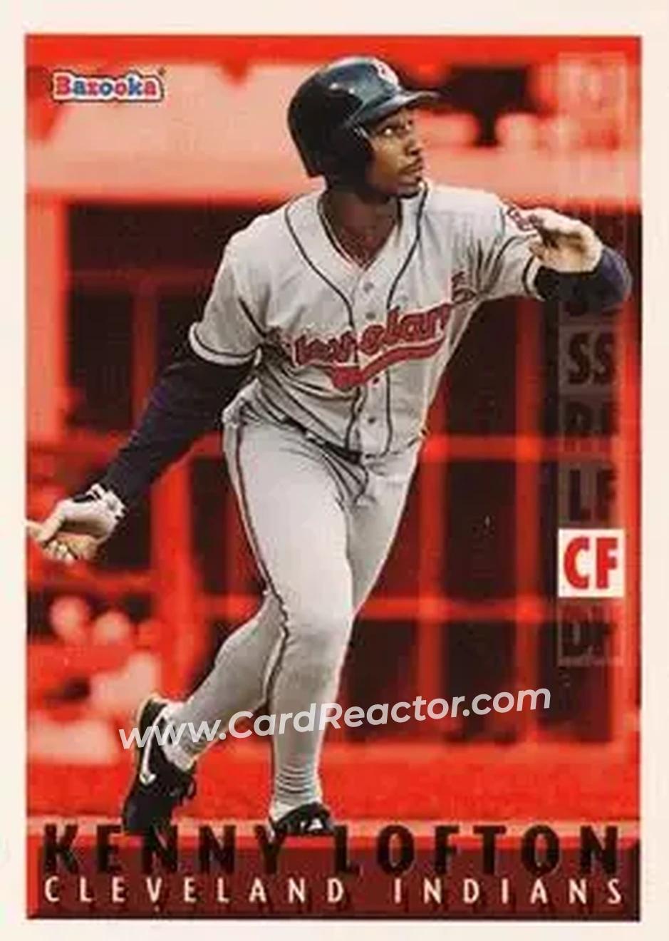 1995 Bazooka - Red Hot #RH-4 - Kenny Lofton - Cleveland Indians - Front