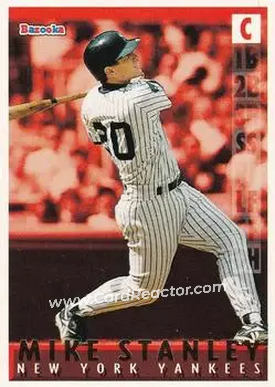 1995 Bazooka - Red Hot #RH-5 - Mike Stanley - New York Yankees - Front