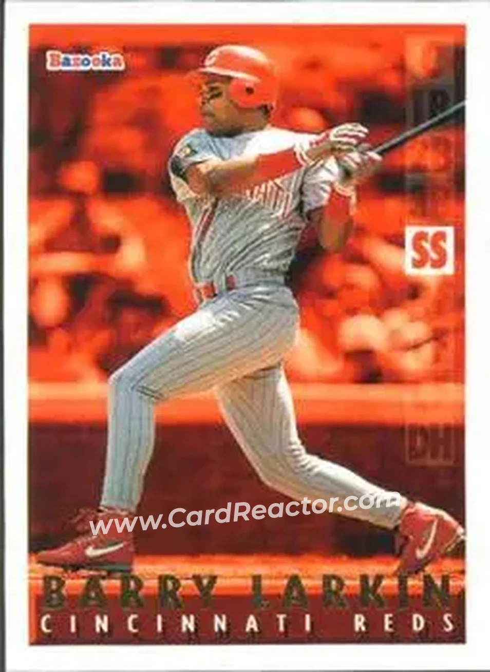 1995 Bazooka - Red Hot #RH-8 - Barry Larkin - Cincinnati Reds - Front