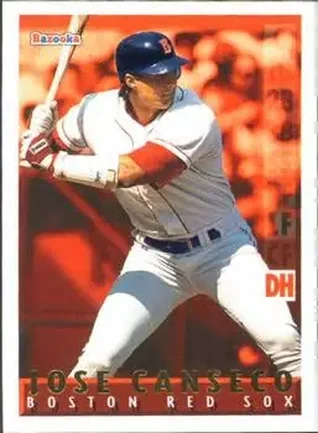 1995 Bazooka - Red Hot #RH-9 - Jose Canseco - Boston Red Sox