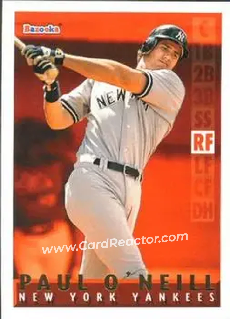 1995 Bazooka - Red Hot #RH-10 - Paul O'Neill - New York Yankees - Front