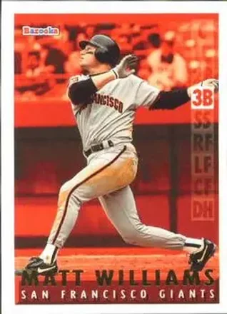 1995 Bazooka - Red Hot #RH-14 - Matt Williams - San Francisco Giants