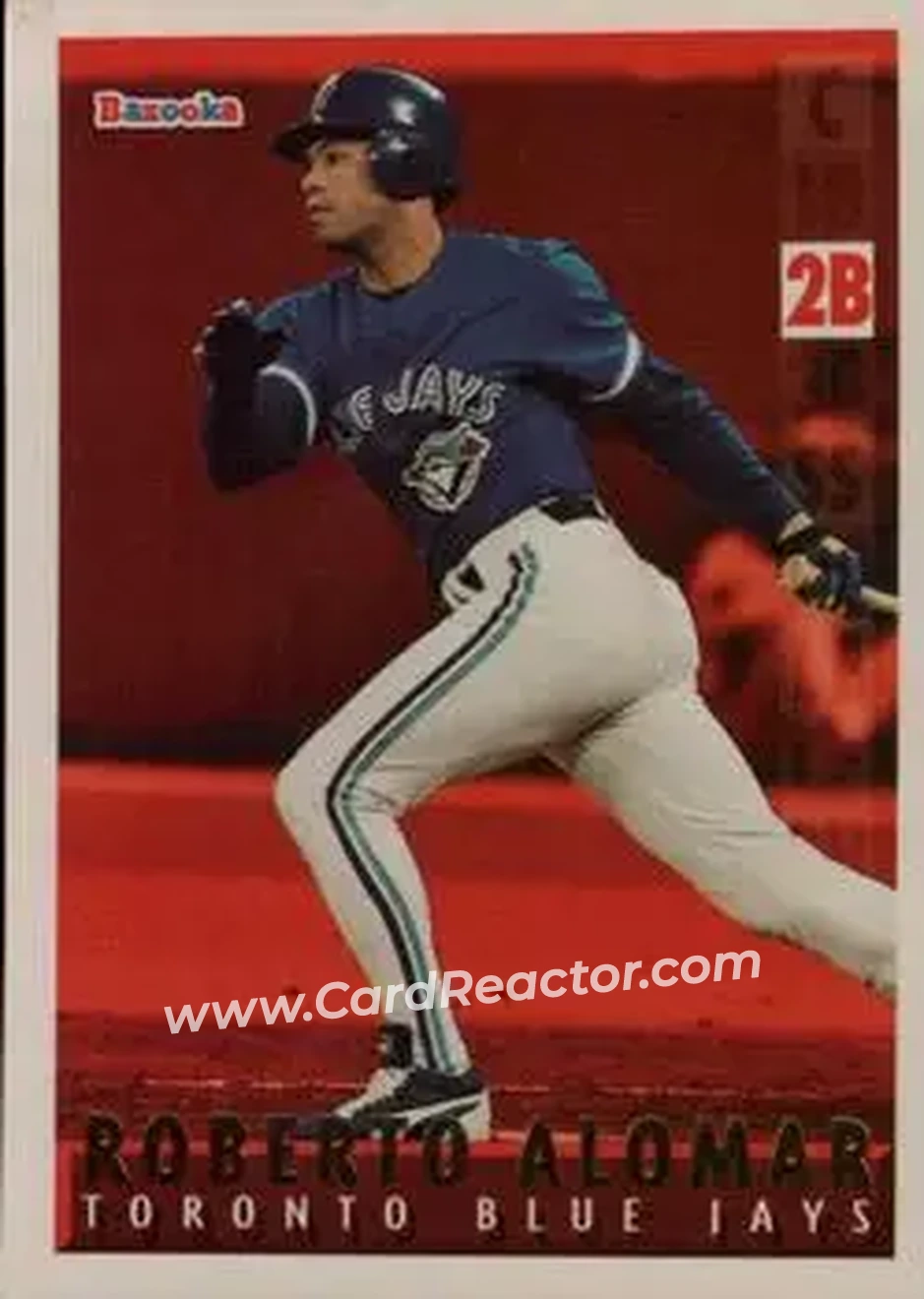 1995 Bazooka - Red Hot #RH-16 - Roberto Alomar - Toronto Blue Jays - Front