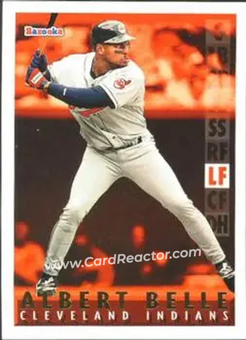 1995 Bazooka - Red Hot #RH-21 - Albert Belle - Cleveland Indians - Front