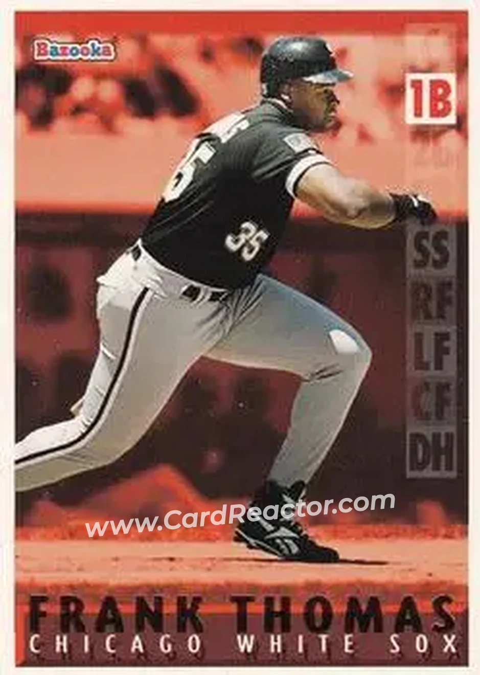 1995 Bazooka - Red Hot #RH-22 - Frank Thomas - Chicago White Sox - Front