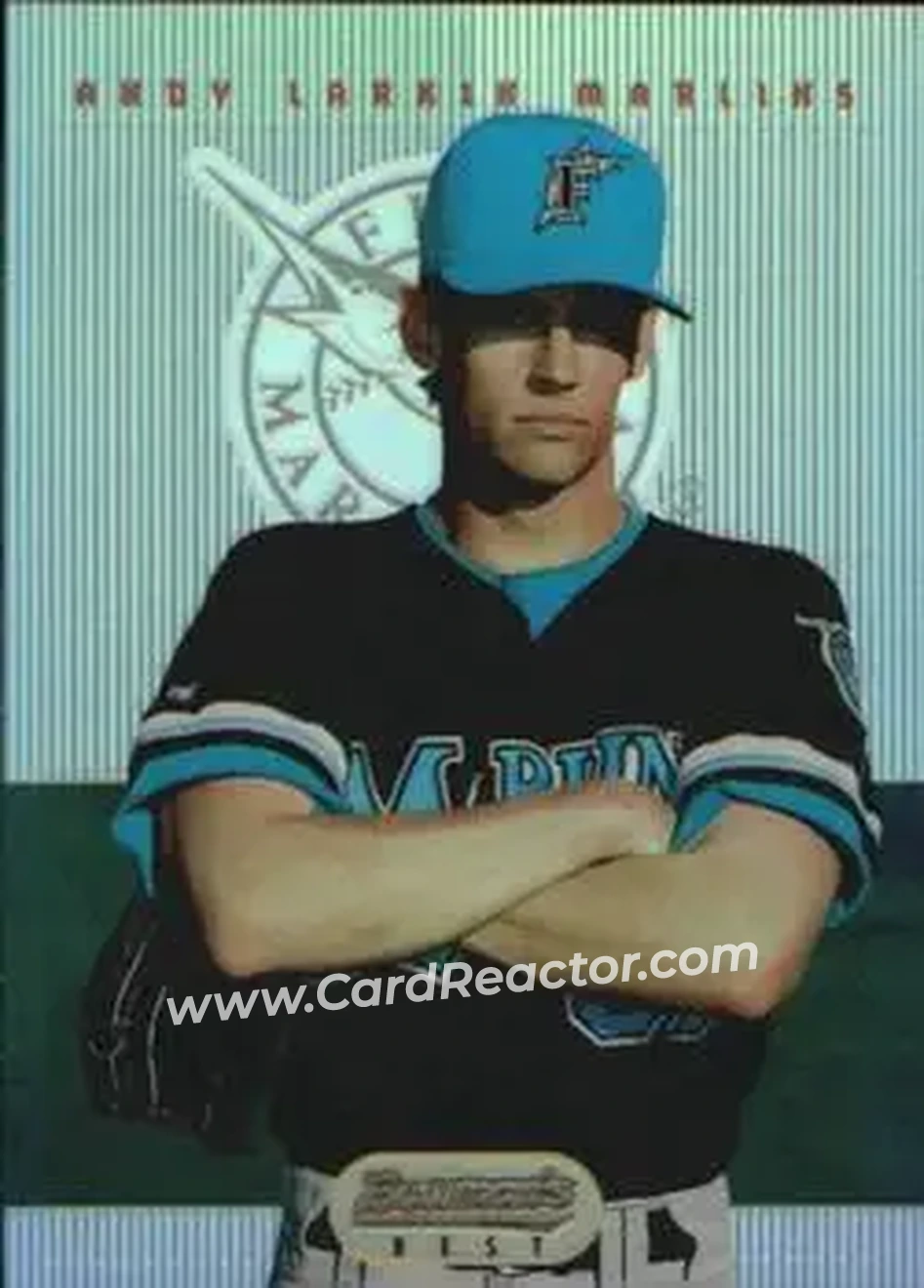 1995 Bowman's Best - Refractors #9 - Andy Larkin - Florida Marlins - Front