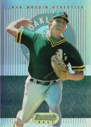 1995 Bowman's Best - Refractors #14 - John Wasdin - Oakland Athletics