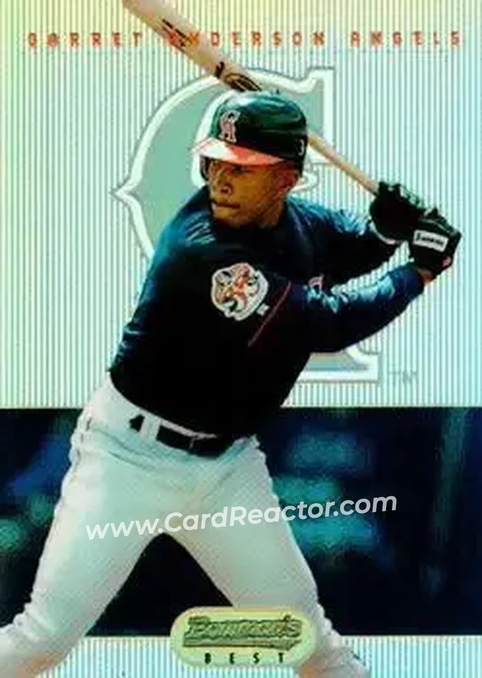 1995 Bowman's Best - Refractors #46 - Garret Anderson - California Angels - Front