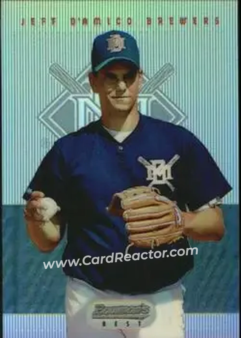 1995 Bowman's Best - Refractors #47 - Jeff D'Amico - Milwaukee Brewers - Front