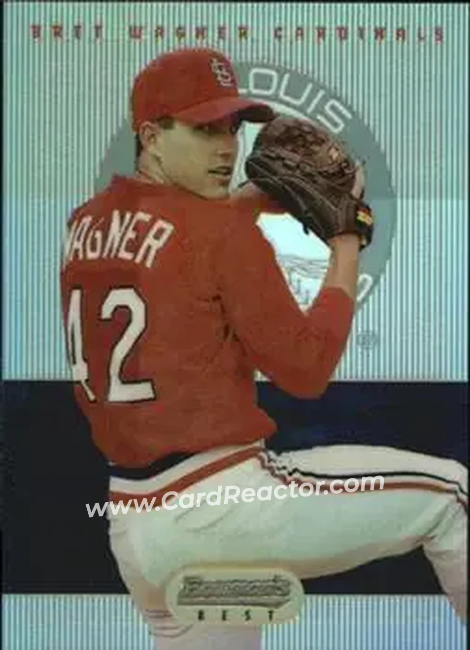 1995 Bowman's Best - Refractors #59 - Bret Wagner - St. Louis Cardinals - Front