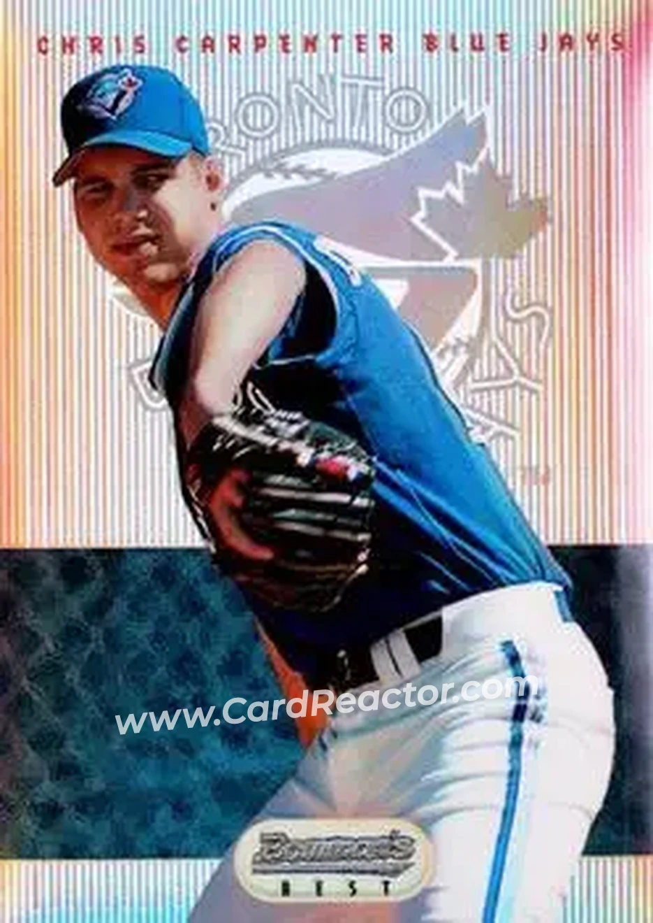 1995 Bowman's Best - Refractors #74 - Chris Carpenter - Toronto Blue Jays - Front