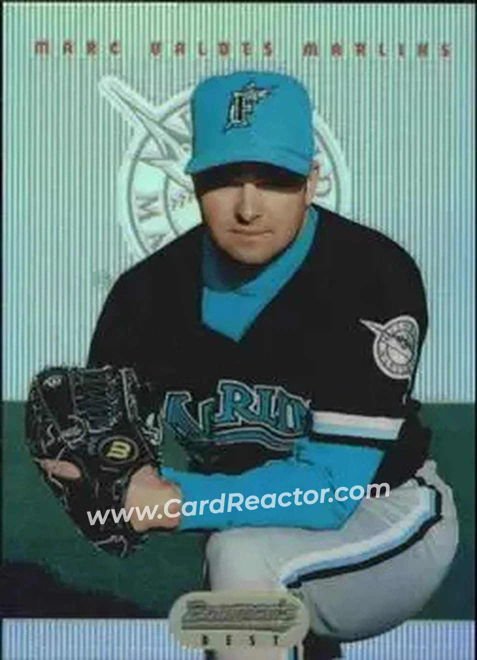 1995 Bowman's Best - Refractors #78 - Marc Valdes - Florida Marlins - Front