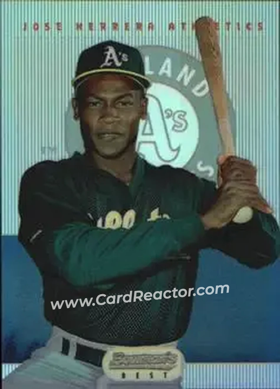 1995 Bowman's Best - Refractors #83 - Jose Herrera - Oakland Athletics - Front