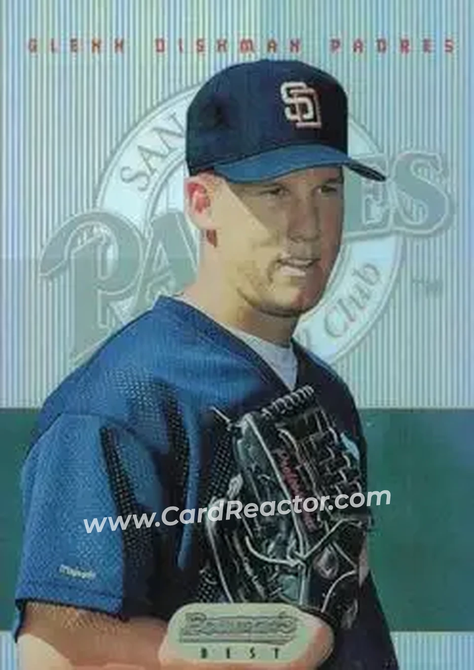 1995 Bowman's Best - Refractors #84 - Glenn Dishman - San Diego Padres - Front