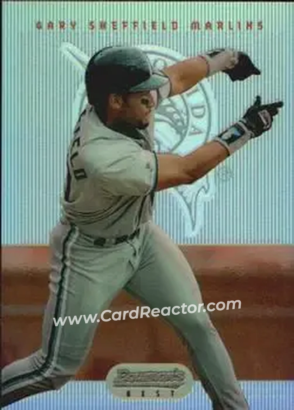 1995 Bowman's Best - Refractors #5 - Gary Sheffield - Florida Marlins - Front