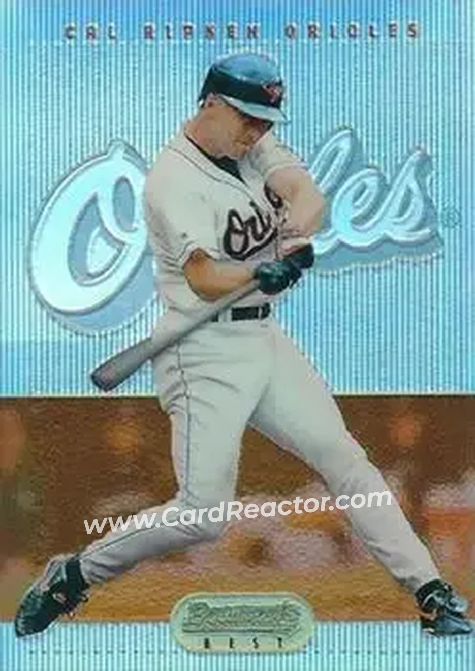 1995 Bowman's Best - Refractors #10 - Cal Ripken - Baltimore Orioles - Front