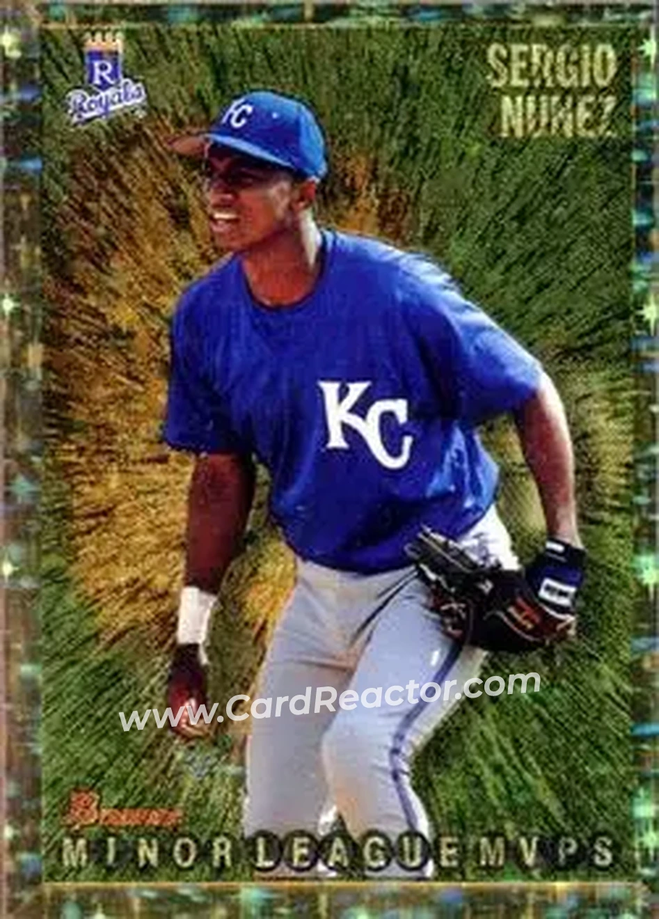 1995 Bowman - Gold Foil #235 - Sergio Nunez - Kansas City Royals - Front