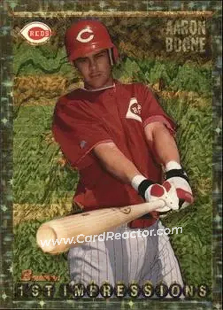 1995 Bowman - Gold Foil #246 - Aaron Boone - Cincinnati Reds - Front
