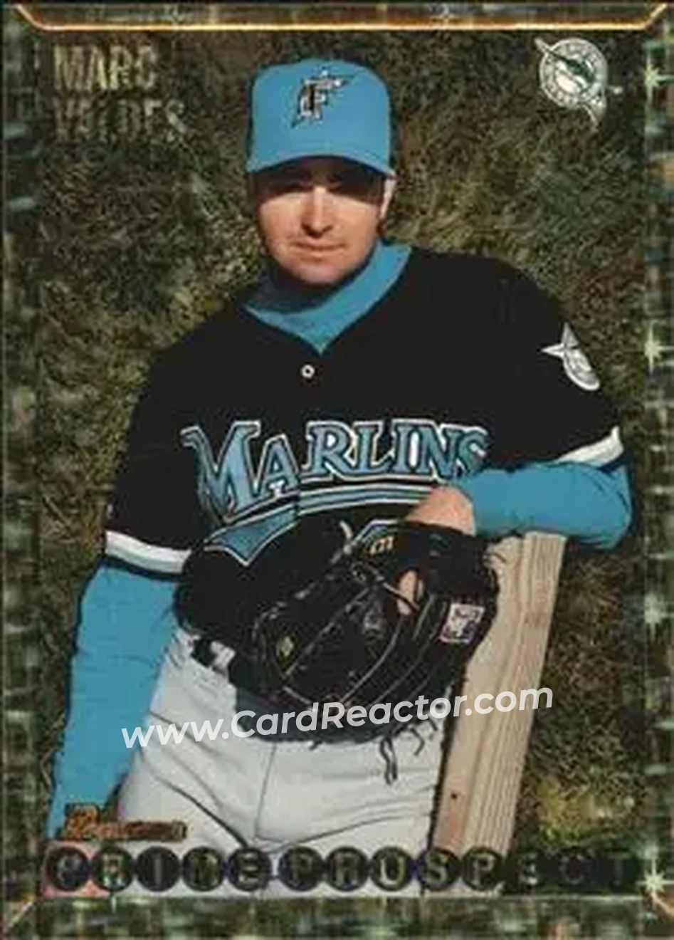 1995 Bowman - Gold Foil #266 - Marc Valdes - Florida Marlins