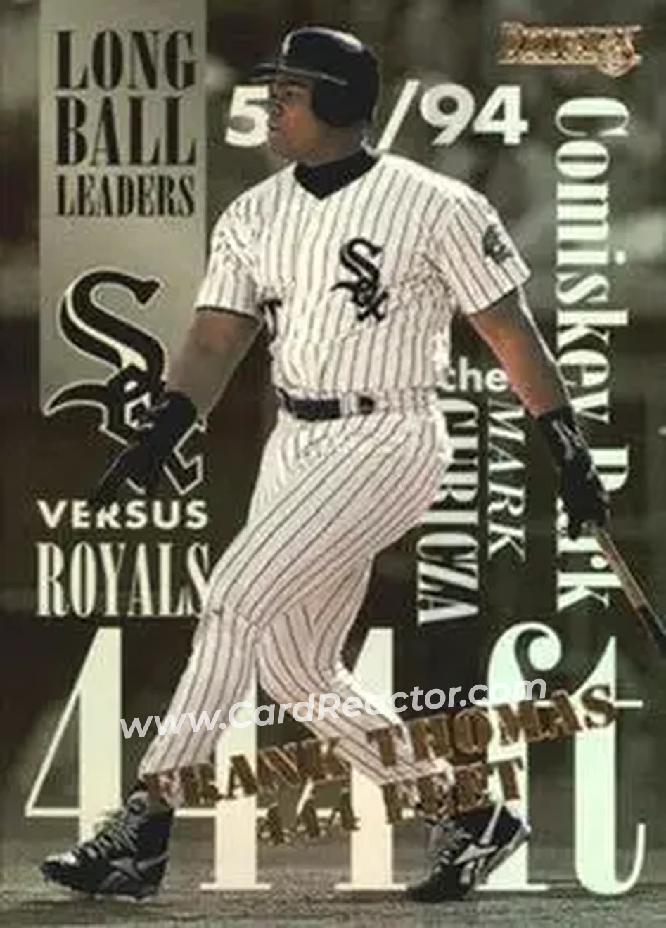 1995 Donruss - Long Ball Leaders #1 - Frank Thomas - Chicago White Sox - Front