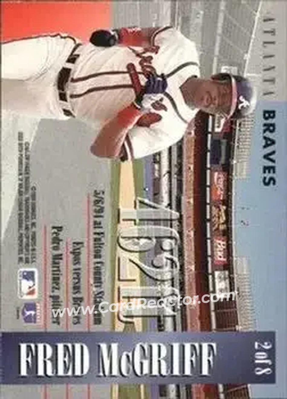 1995 Donruss - Long Ball Leaders #2 - Fred McGriff - Atlanta Braves - Back