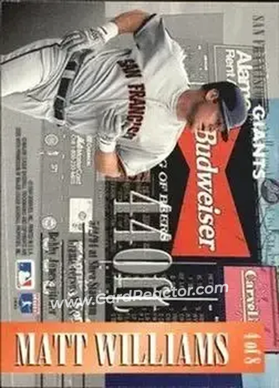 1995 Donruss - Long Ball Leaders #4 - Matt Williams - San Francisco Giants - Back