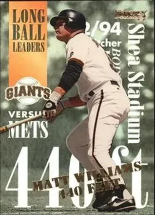 1995 Donruss - Long Ball Leaders #4 - Matt Williams - San Francisco Giants 1995 Donruss - Long Ball Leaders #4 - Matt Williams - San Francisco Giants