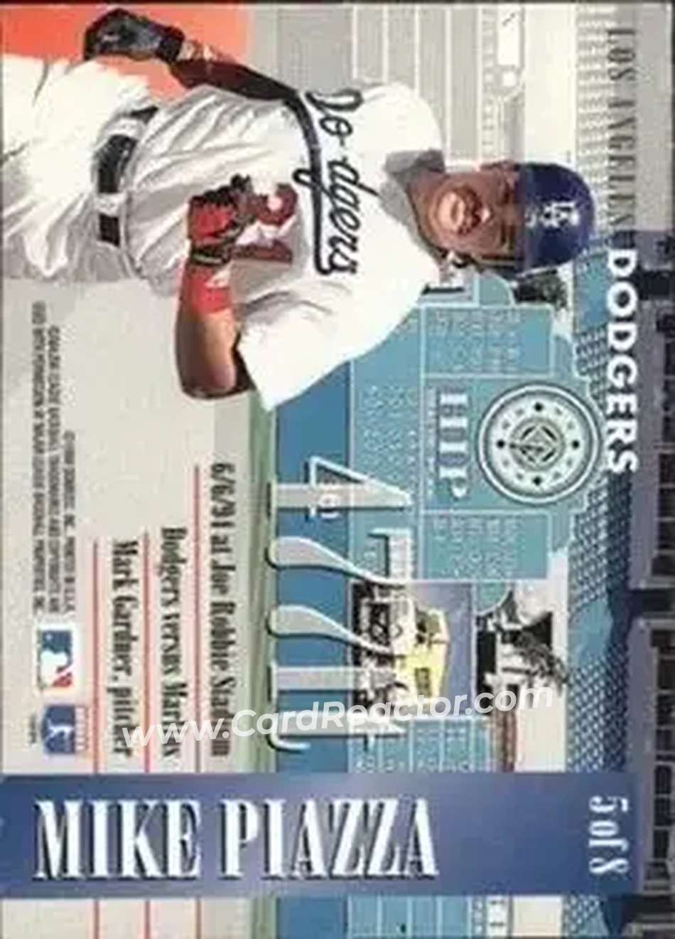 1995 Donruss - Long Ball Leaders #5 - Mike Piazza - Los Angeles Dodgers - Back