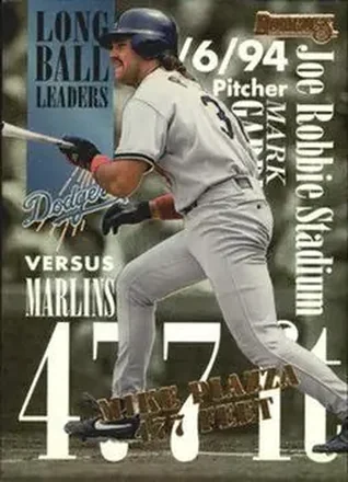 1995 Donruss - Long Ball Leaders #5 - Mike Piazza - Los Angeles Dodgers