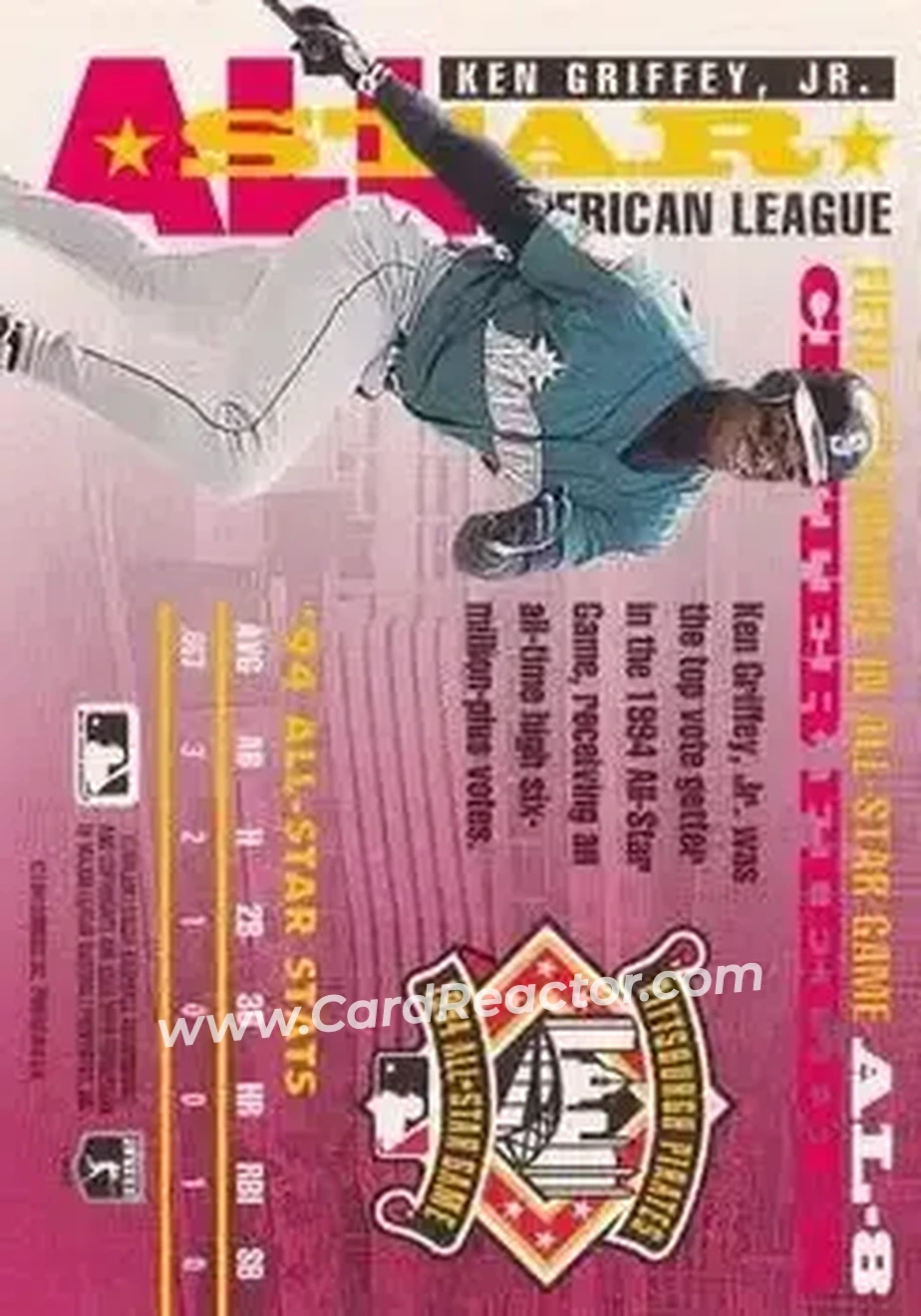 1995 Donruss - All Stars #AL-8 - Ken Griffey Jr. - Seattle Mariners - Back