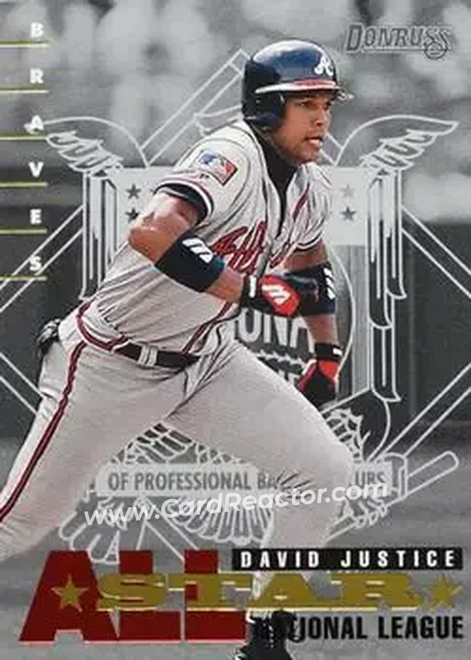 1995 Donruss - All Stars #NL-9 - David Justice - Atlanta Braves - Front