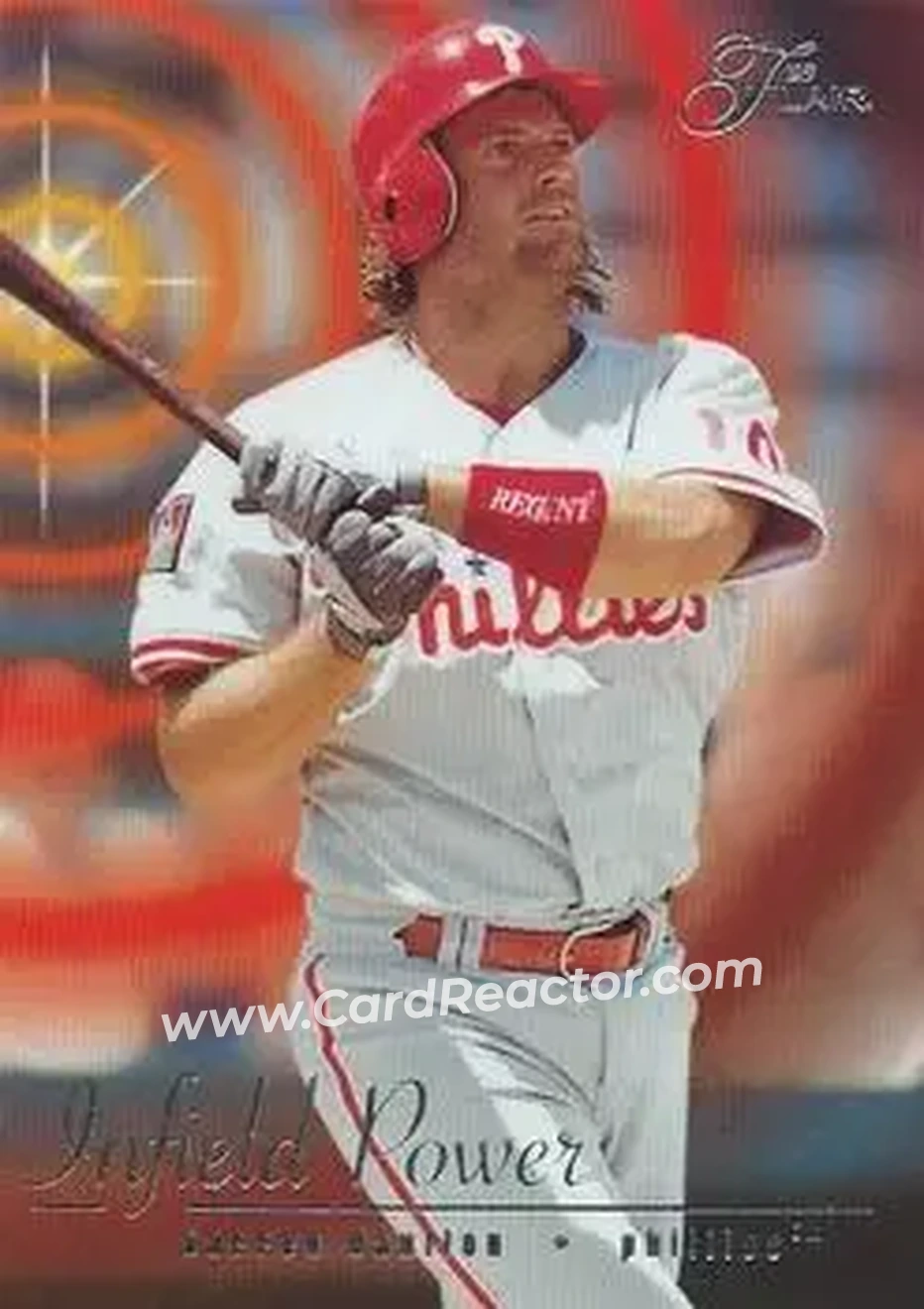 1995 Flair - Infield Power #2 - Darren Daulton - Philadelphia Phillies - Front 1995 Flair - Infield Power #2 - Darren Daulton - Philadelphia Phillies - Front