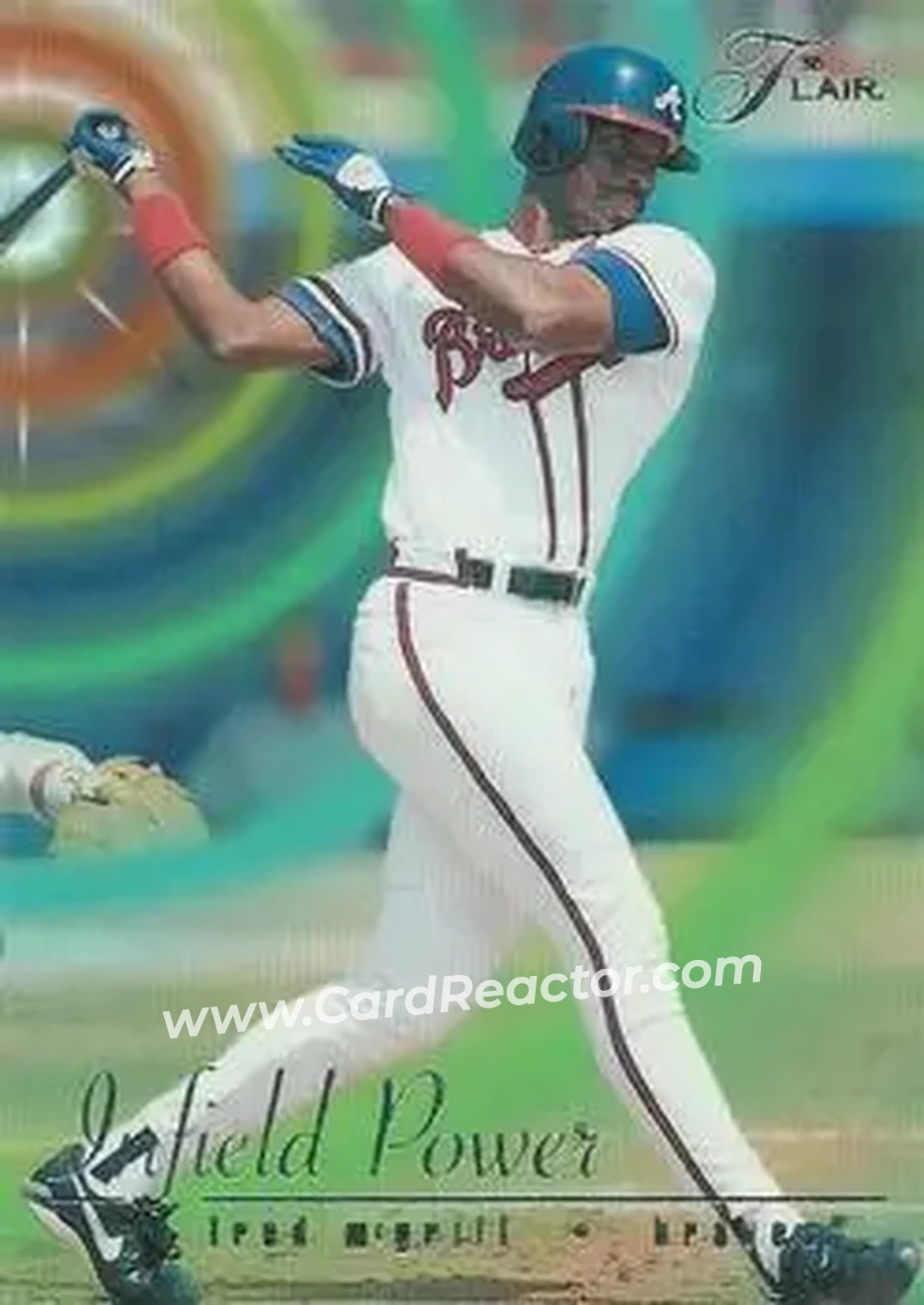 1995 Flair - Infield Power #5 - Fred McGriff - Atlanta Braves - Front