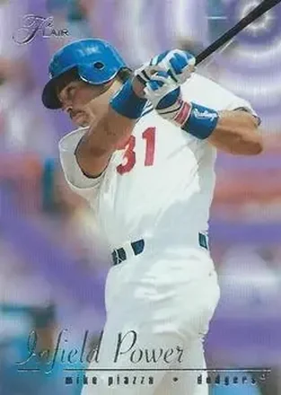 1995 Flair - Infield Power #7 - Mike Piazza - Los Angeles Dodgers