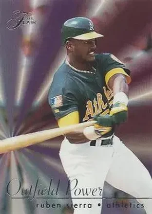 1995 Flair - Outfield Power #10 - Ruben Sierra - Oakland Athletics