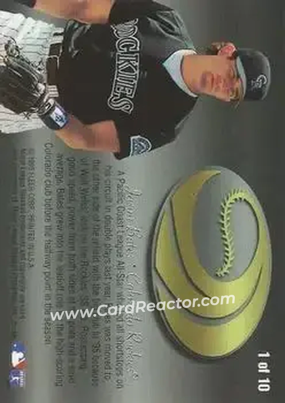 1995 Flair - Wave of the Future #1 - Jason Bates - Colorado Rockies - Back