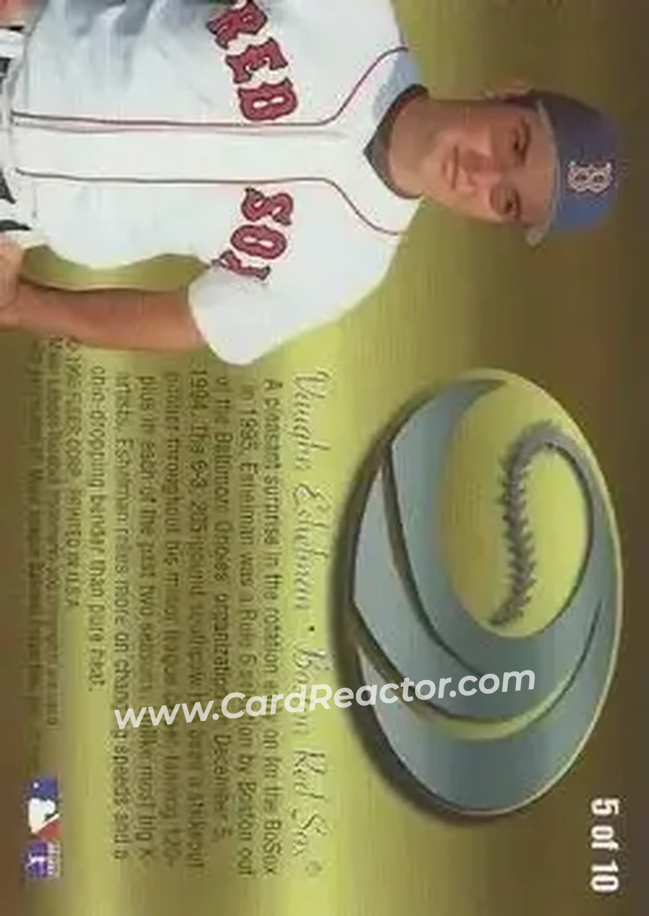 1995 Flair - Wave of the Future #5 - Vaughn Eshelman - Boston Red Sox - Back