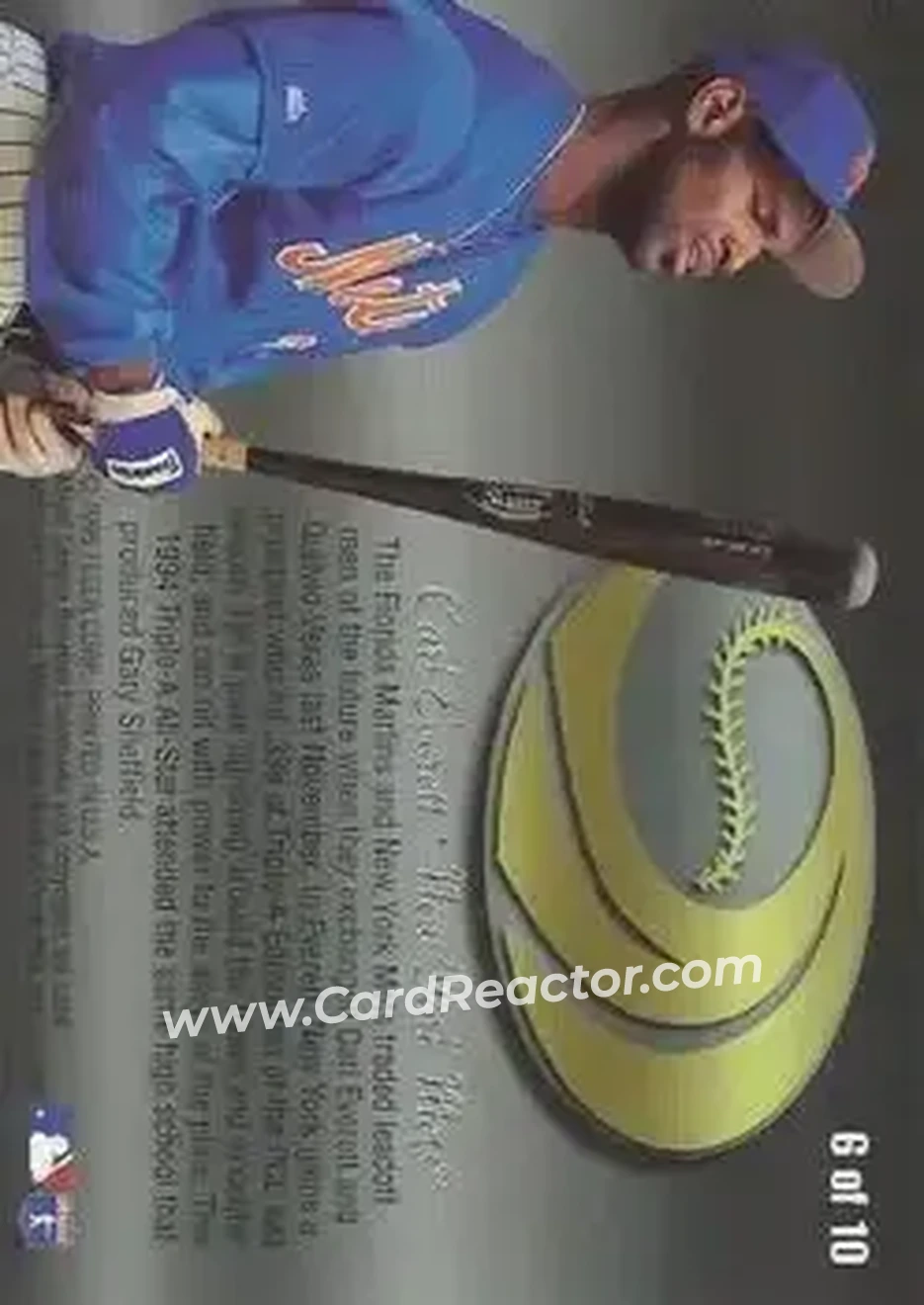 1995 Flair - Wave of the Future #6 - Carl Everett - New York Mets - Back