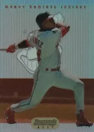 1995 Bowman's Best - Refractors #12 - Manny Ramirez - Cleveland Indians