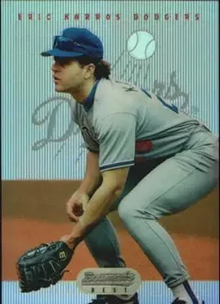 1995 Bowman's Best - Refractors #14 - Eric Karros - Los Angeles Dodgers
