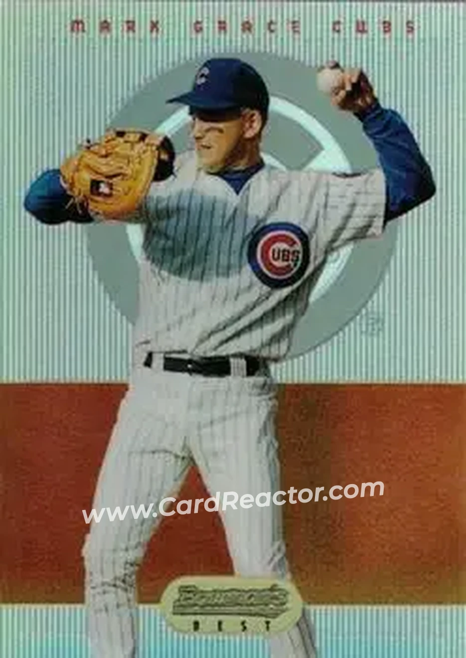 1995 Bowman's Best - Refractors #19 - Mark Grace - Chicago Cubs - Front 1995 Bowman's Best - Refractors #19 - Mark Grace - Chicago Cubs - Front