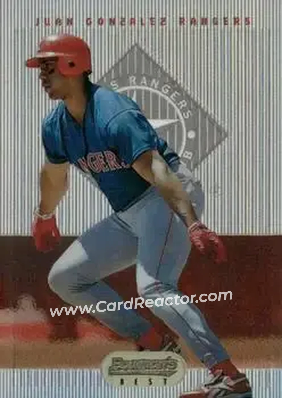 1995 Bowman's Best - Refractors #30 - Juan Gonzalez - Texas Rangers - Front 1995 Bowman's Best - Refractors #30 - Juan Gonzalez - Texas Rangers - Front