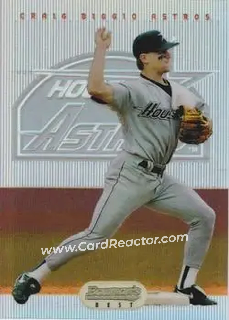 1995 Bowman's Best - Refractors #32 - Craig Biggio - Houston Astros - Front 1995 Bowman's Best - Refractors #32 - Craig Biggio - Houston Astros - Front