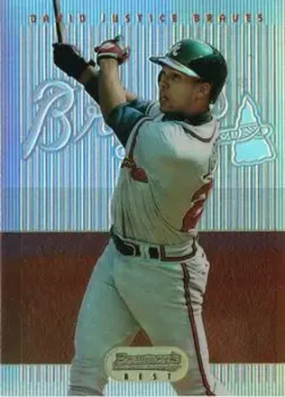 1995 Bowman's Best - Refractors #34 - David Justice - Atlanta Braves