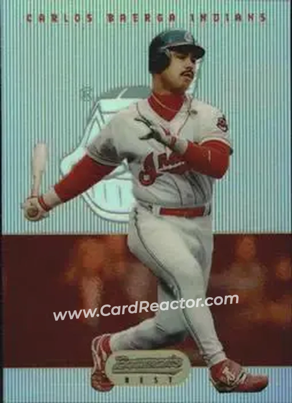 1995 Bowman's Best - Refractors #37 - Carlos Baerga - Cleveland Indians - Front 1995 Bowman's Best - Refractors #37 - Carlos Baerga - Cleveland Indians - Front