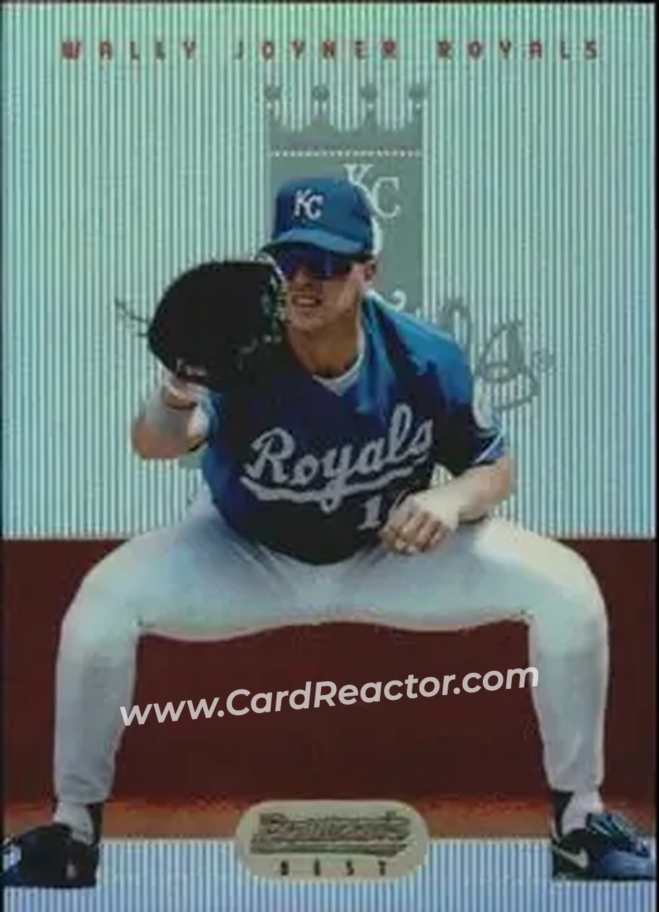 1995 Bowman's Best - Refractors #43 - Wally Joyner - Kansas City Royals - Front